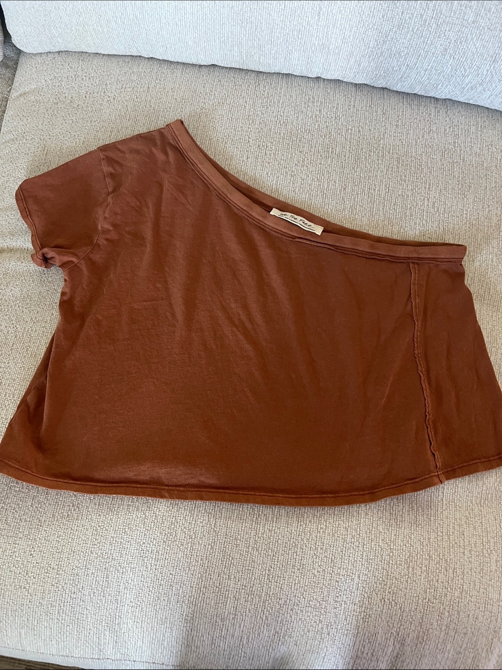 We The Free Short Sleeve Cropped Tee in Rust Brown.. never worn